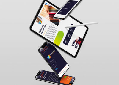 van Elburg meubelstoffering logo huisstijl en website